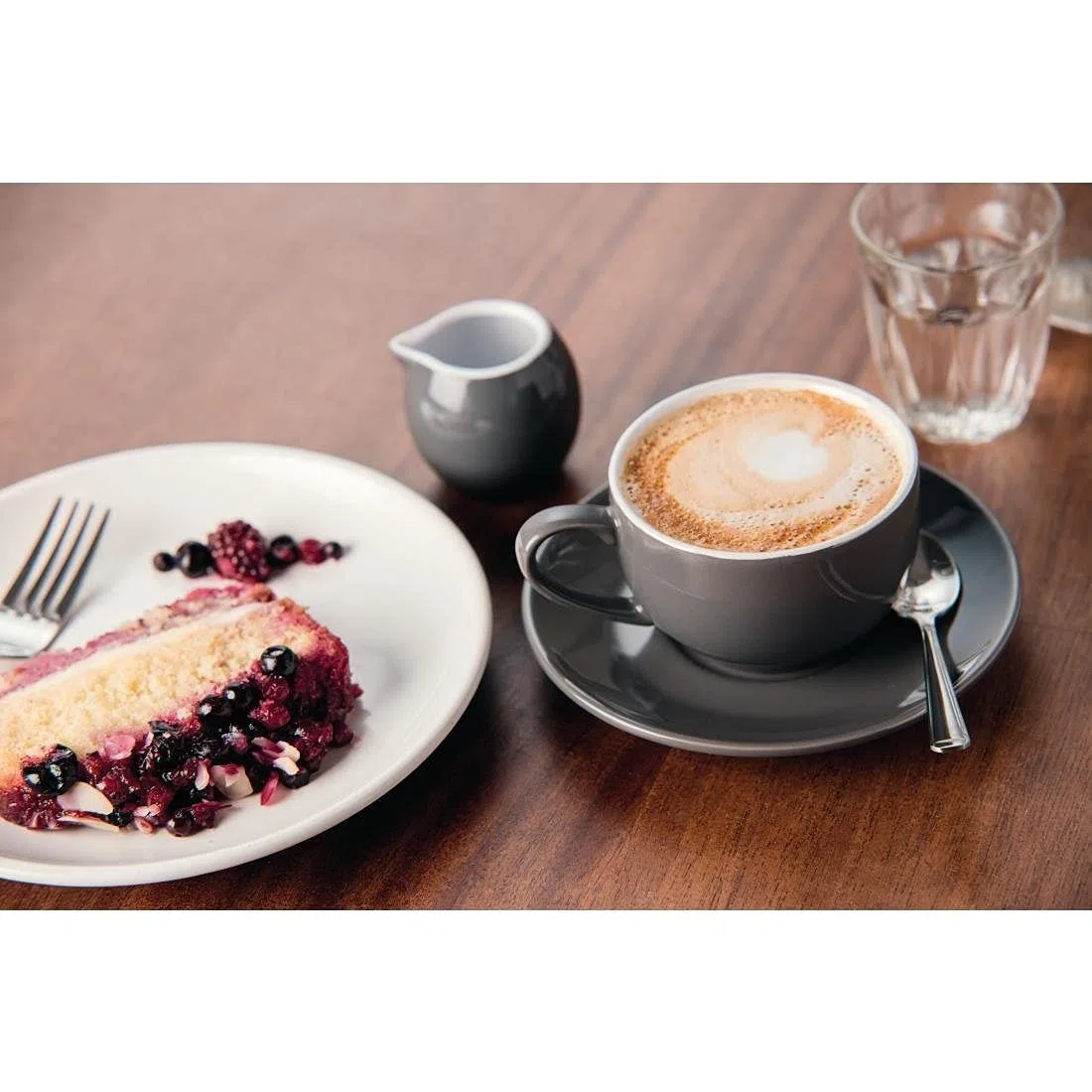 Olympia gk078 café taza de café, 340 ml, 12 oz, carbón (Pack de 12)