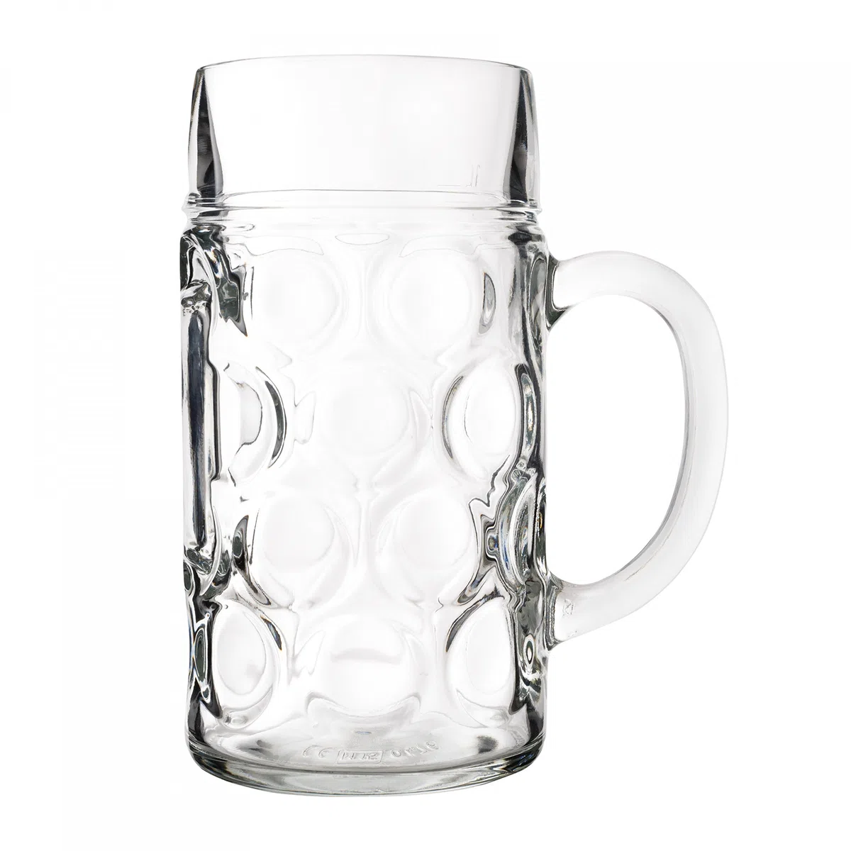 Van Well conjunto de 2 jarras de cervezas, de un litro, graduadas a 1L, jarras de cerveza con asa, apto para lavaplatos, se presta perfectamente para la gastronomía