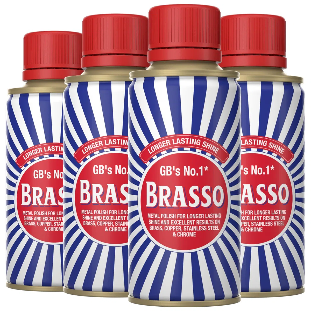 Brasso Líquido para esmalte de metal, 175 ml, paquete de 4