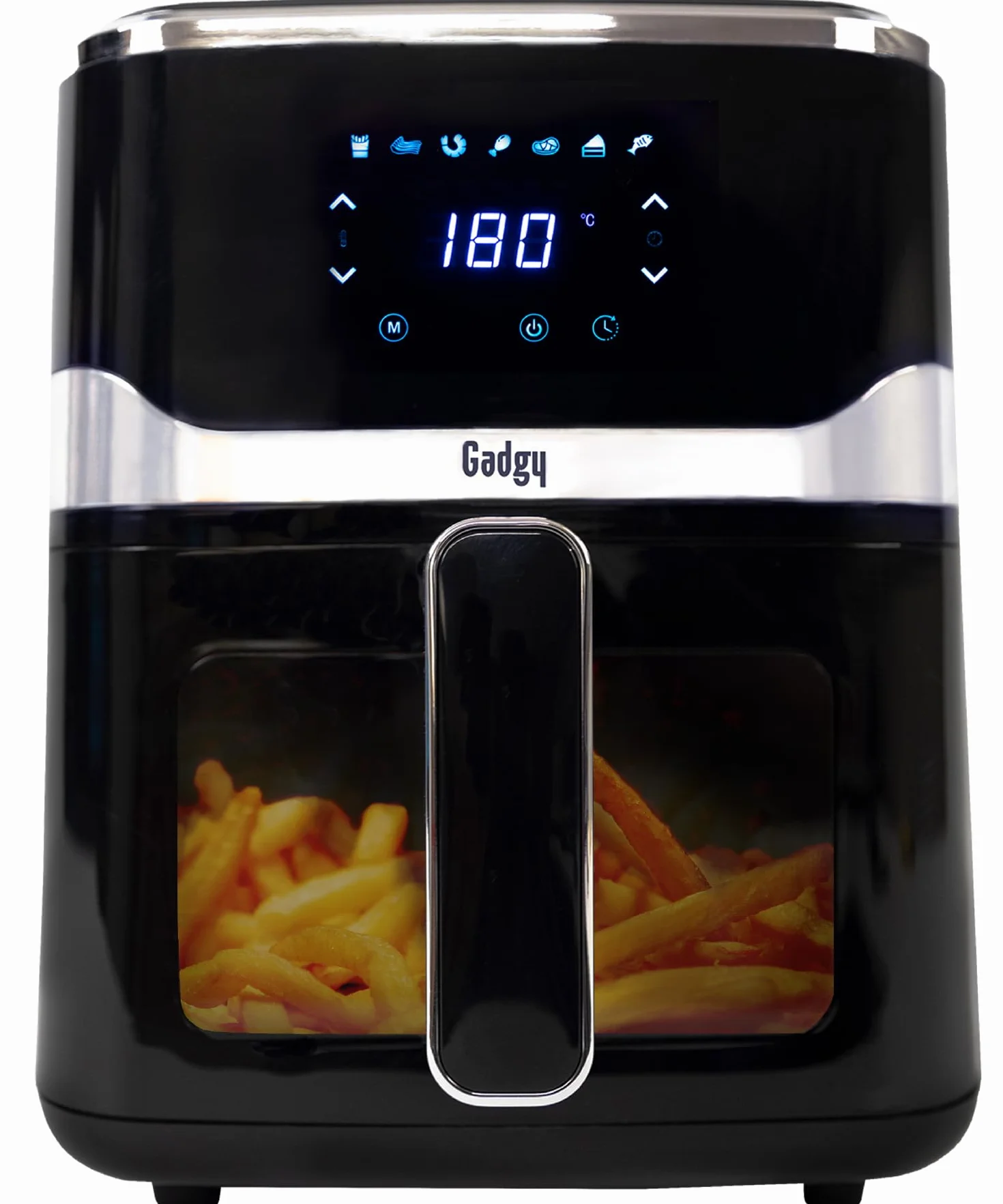 Gadgy Freidora de Aire 5 L 1400 W con Ventana y Pantalla Táctil | Airfryer con 7 Programas de 80 a 200 Grados Cesta Antiadherente para Patatas Pollo Pescado Verduras y Snacks