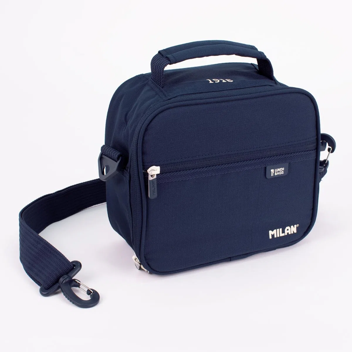 BOLSA ISOTÉRMICA PORTA ALIMENTOS CON 3 RECIPIENTES (3,5L) SERIE 1918, AZUL MARINO MILAN