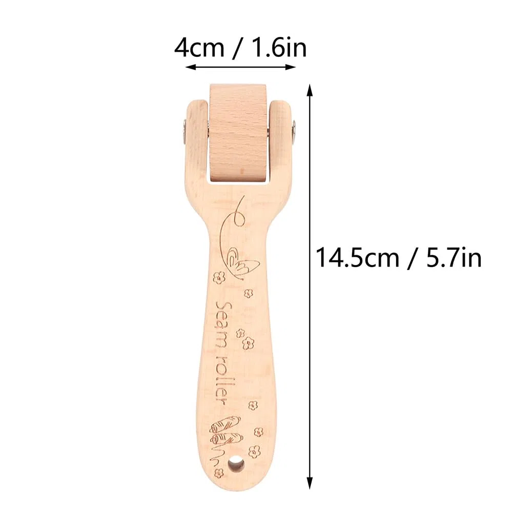 Leoapcat Clapper de Sastre, Juego de Badajo de Sastre de Madera de Haya con Rodillo de Costura para Acolchar para Coser Acolchados para Aplanar Telas, Presionar Puntos, Arrugas de Ropa, Bordado