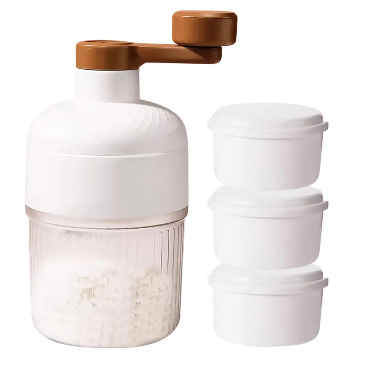 Trituradora De Hielo - Ralladora De Hielo De Mano, Máquina Manual Para Hacer Conos De Nieve | Máquina Para Hacer Copos De Hielo Desmontable Con Base Antideslizante Para La Cocina Del Hogar