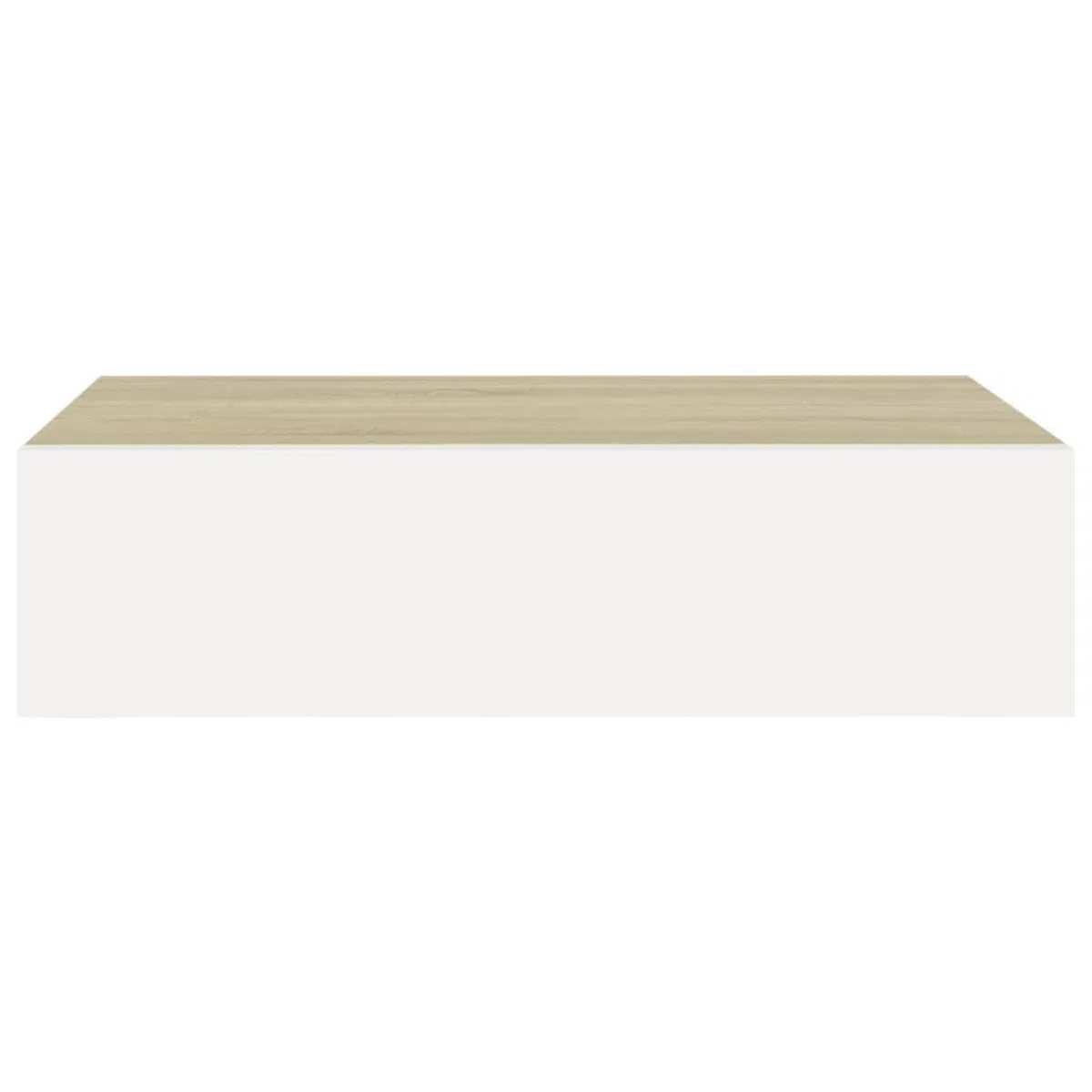Gecheer 2 uds Estantes de Pared con cajón,Estanteria Pared,Baldas flotantes,Mesilla de Noche,Estantes de Pared, Armario Suspendido,Estanteria para Trasteros, MDF Roble y Blanco 40x23,5x10cm
