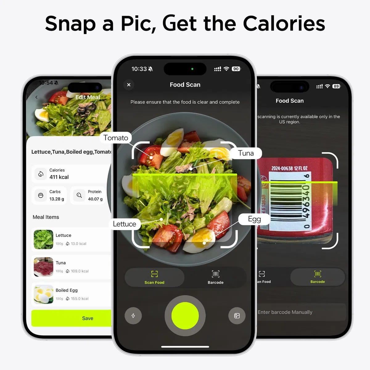 Ultrean - Báscula inteligente de cocina con calculadora nutricional, APP para seguimiento de calorías y macronutrientes, con IA, seguimiento de objetivos, báscula digital de calorías para perder peso