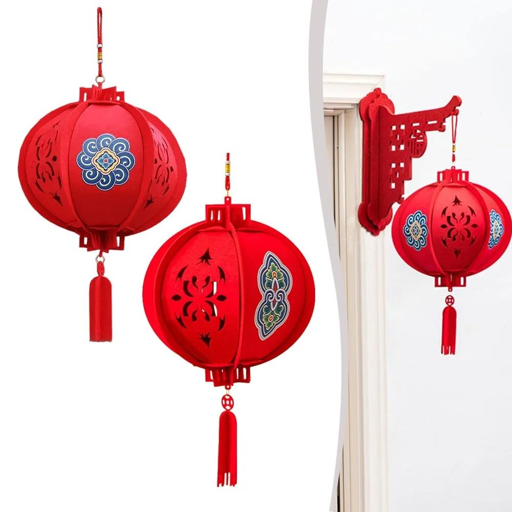 Animado y elegante, haz tus propias linternas rojas flotantes asiáticas decorativas hoy (B)
