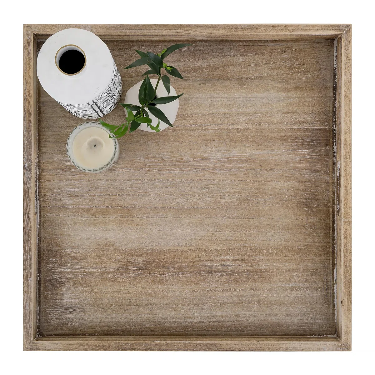 Hanobe Bandeja otomana grande para servir: bandejas de madera para mesa de centro con asas de 20 pulgadas para sala de estar, decoración otomana rústica cuadrada extra grande de gran tamaño para | Decoración cuadrada grande rústica de gran tamaño para sal