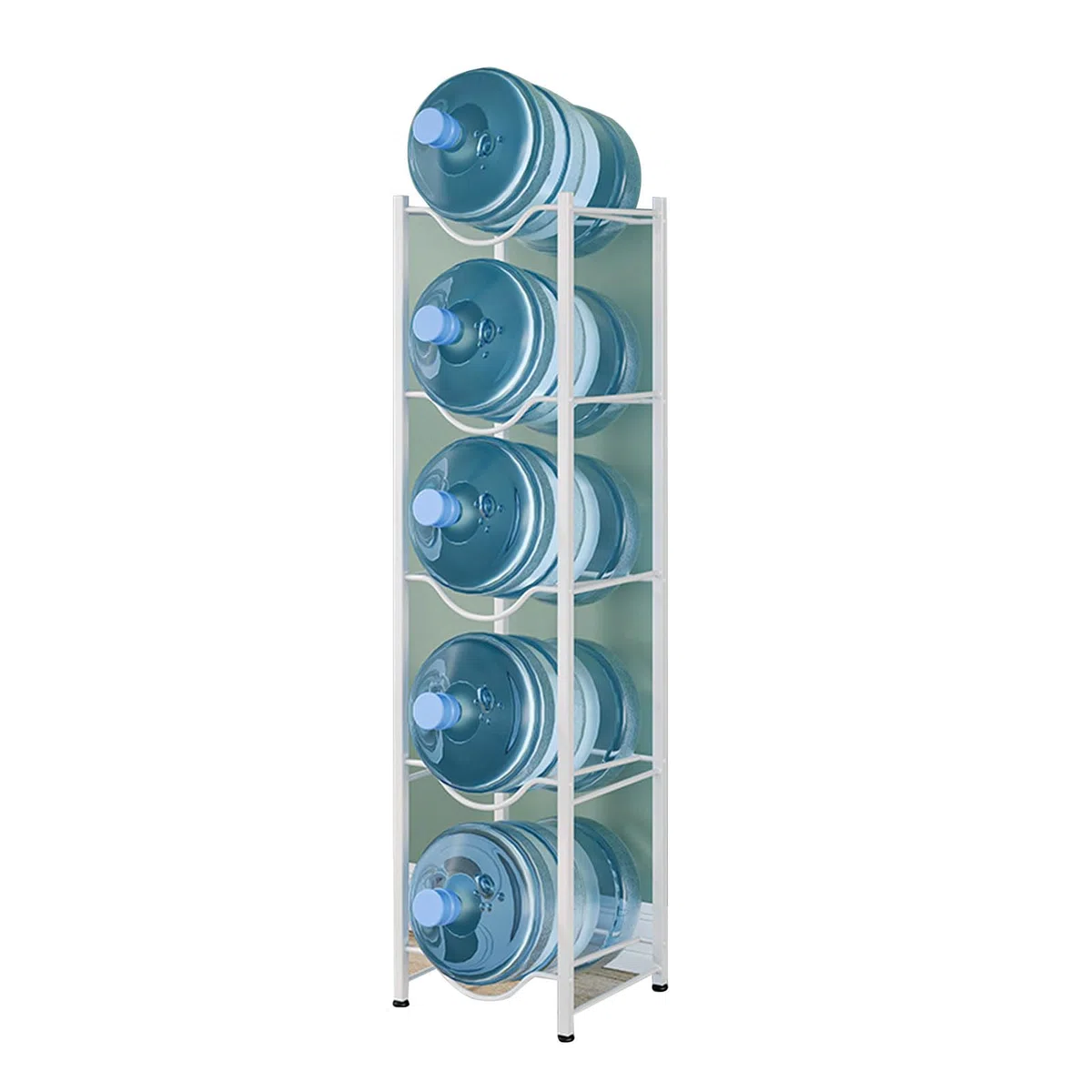 Heavy Du 5 N - Estante para botellas de agua, apilable, soporte para enfriador de doble fila, soporte dispensador de agua