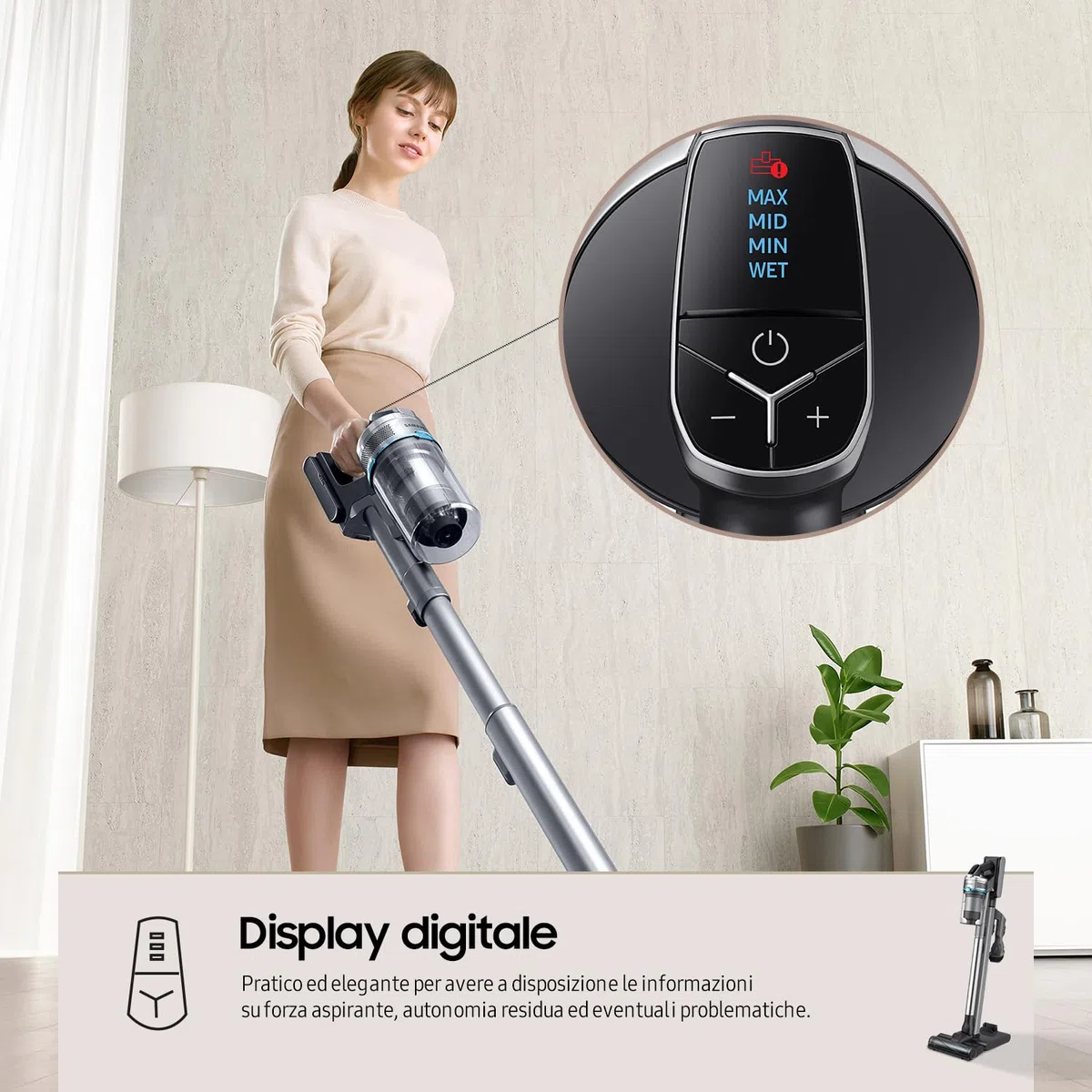 Aspirador Escoba Ciclónico Inalámbrico Samsung VS20R9042T2 550 W