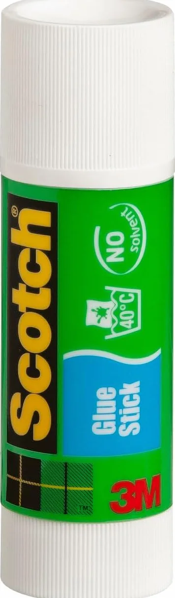 Scotch Pegamento de Barra - 1 Caja con 12 Barras de Pegamento de 40g - Para Uso Adhesivo para el Colegio, el Hogar y la Oficina - Sin Disolvente, Lavable