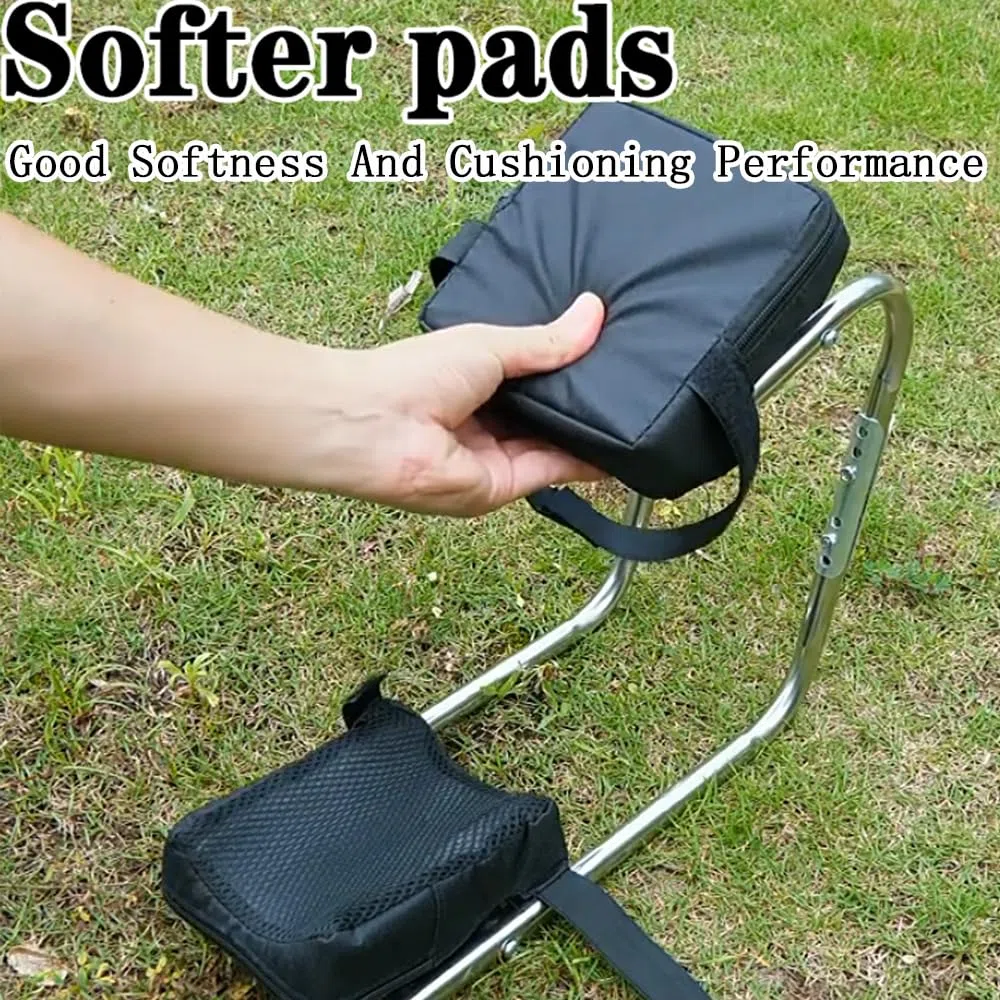 Asiento de rodilla ajustable mejorado para jardinería para jardinería segura, soporte para albañiles, incluye instrucciones en inglés (idioma español no garantizado)