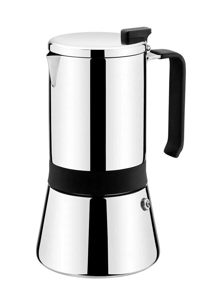 Monix Aroma | Cafetera Italiana, Acero Inoxidable, 18/10, 6 Tazas, 10 cm