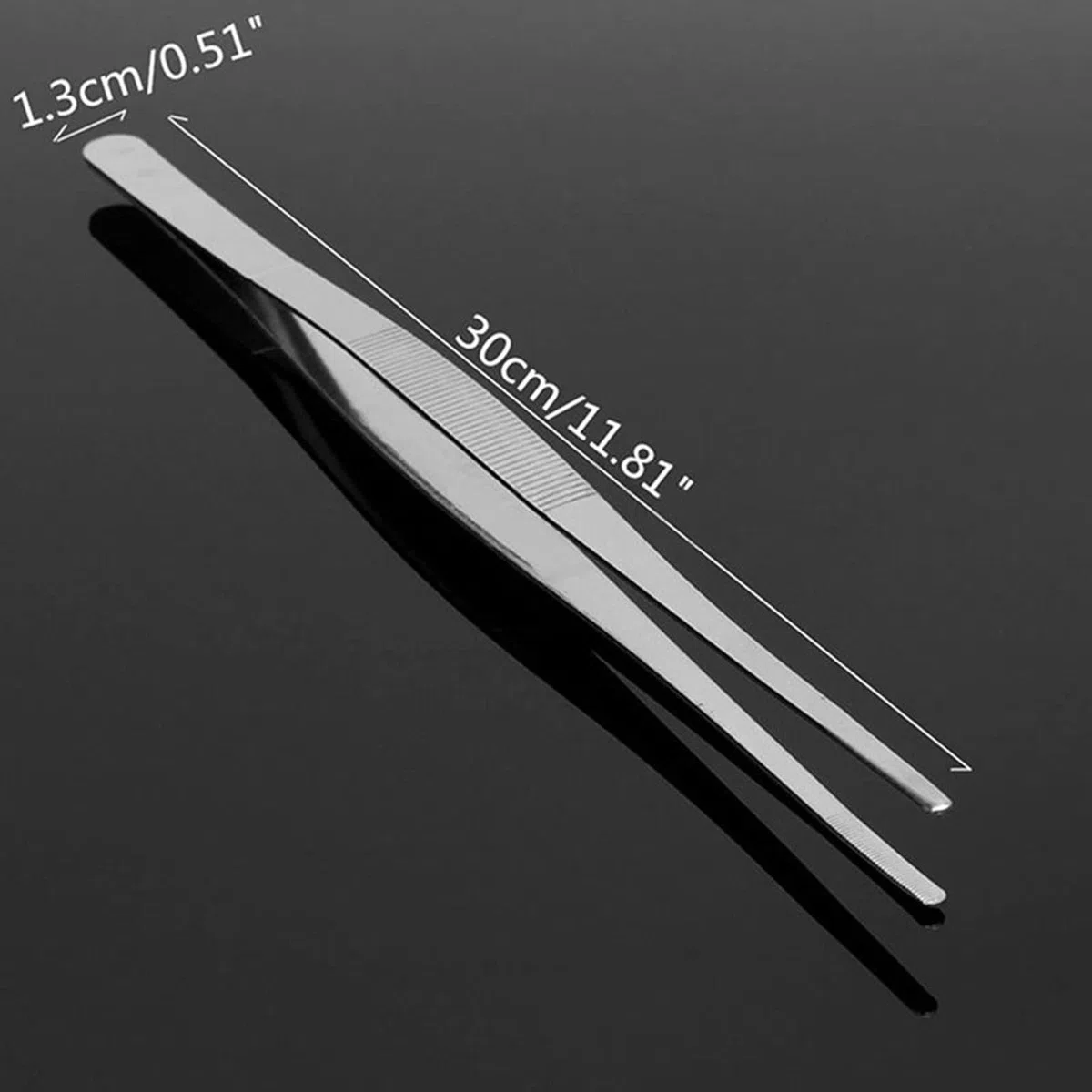 Pinzas de Cocina extralargas de 30CM/12 Pulgadas, Pinzas para Parrilla de Cocina de Acero Inoxidable, Barbacoa, Comida, Horno, Ensalada, Pescado, Pinzas para Servir, Herramienta para Barbacoa