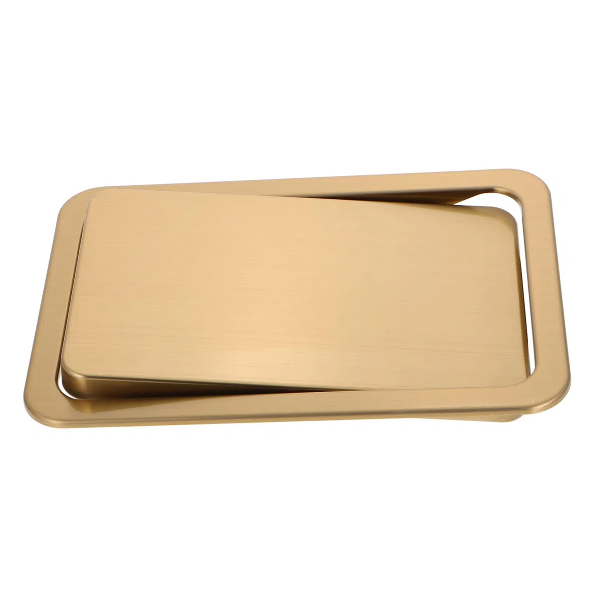 tapa de acero inoxidable cubrebasura de cocina bote de basura con tapa abatible tapa del cubo de basura con solapa cubierta de cubo de basura de encimera tapa del basurero Golden