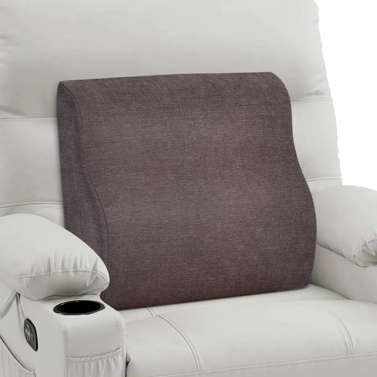 Almohada de apoyo lumbar para reclinable, almohada de apoyo lumbar de doble capa con espuma viscoelástica de gel, ergonómica, cojines lumbares para ancianos, alivio del dolor de espalda baja,