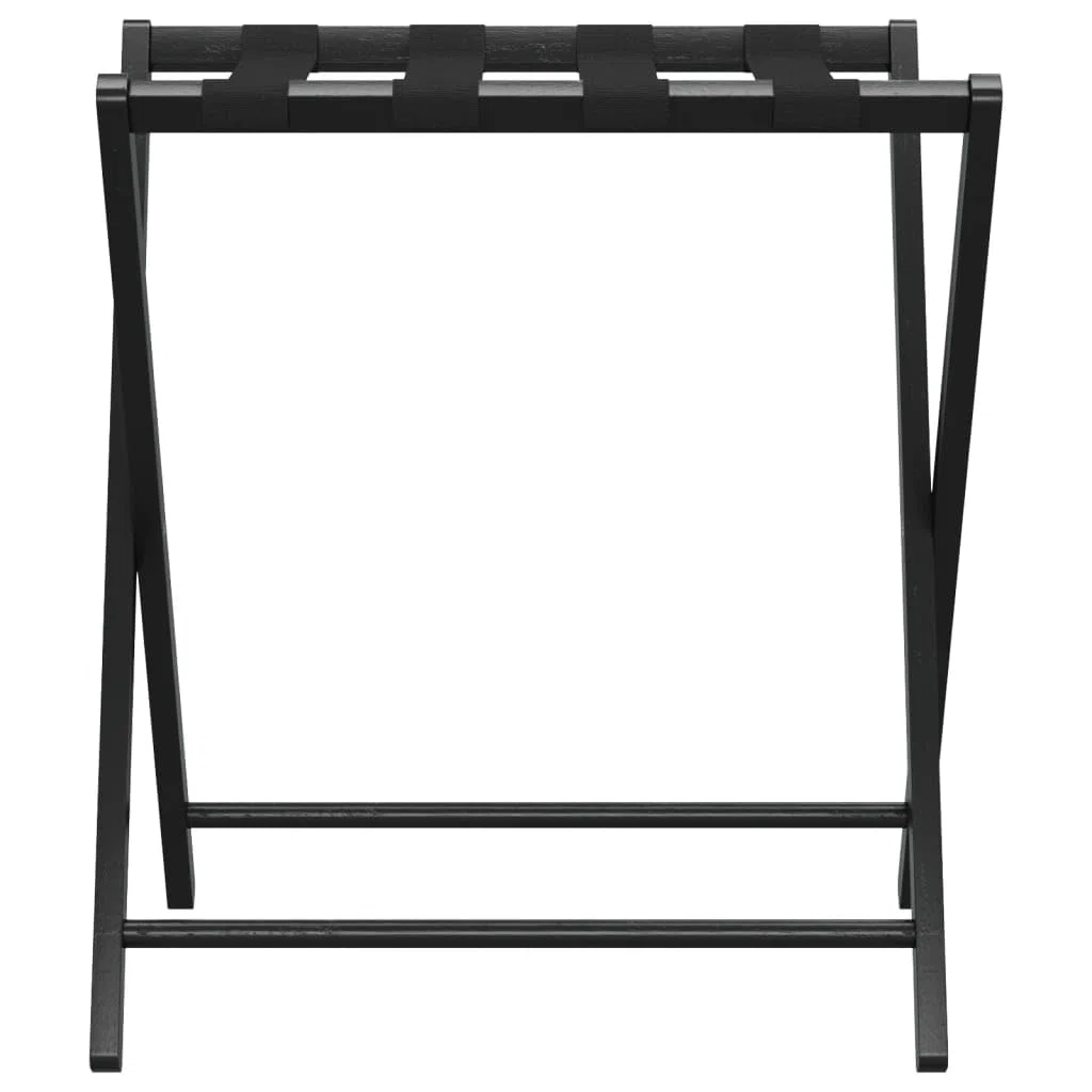 vidaXL Soporte para Maletas, Soporte de Zapatos, Portaequipajes Plegable, Soporte para Dormitorio Cuarto de Invitados, Bambú Negro 68,5x38x58 cm