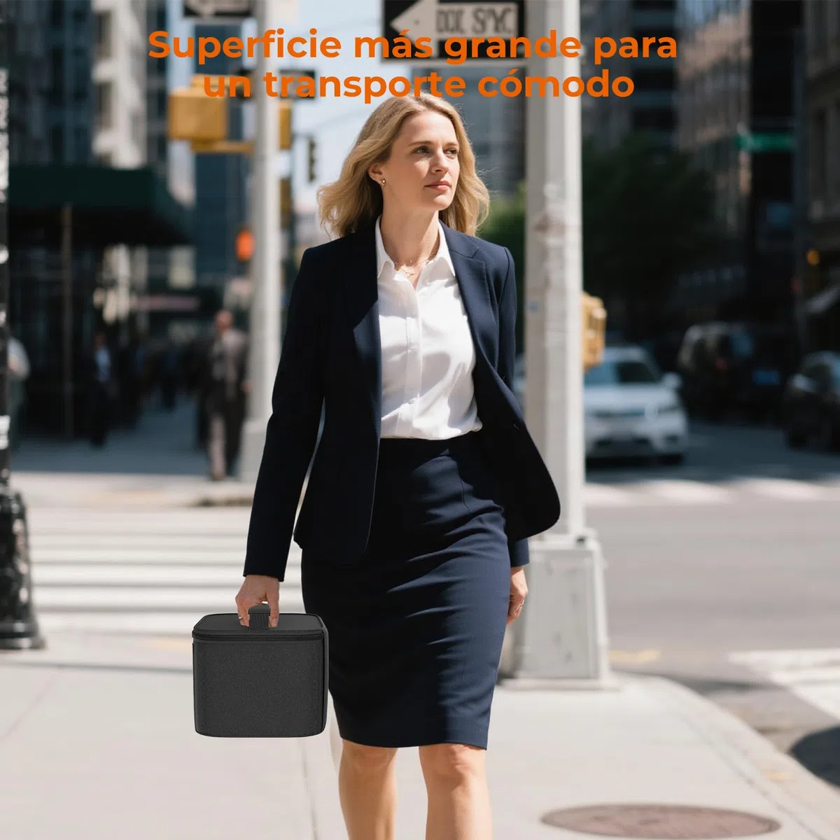 Fiambrera Eléctrica de 80 W - 3 en 1 Gran Comida Térmico con Bolsa, Calentador de Comidas Pequeño, 12V/24V/220V para Coche, Camión, Oficina y Viajes, Negro