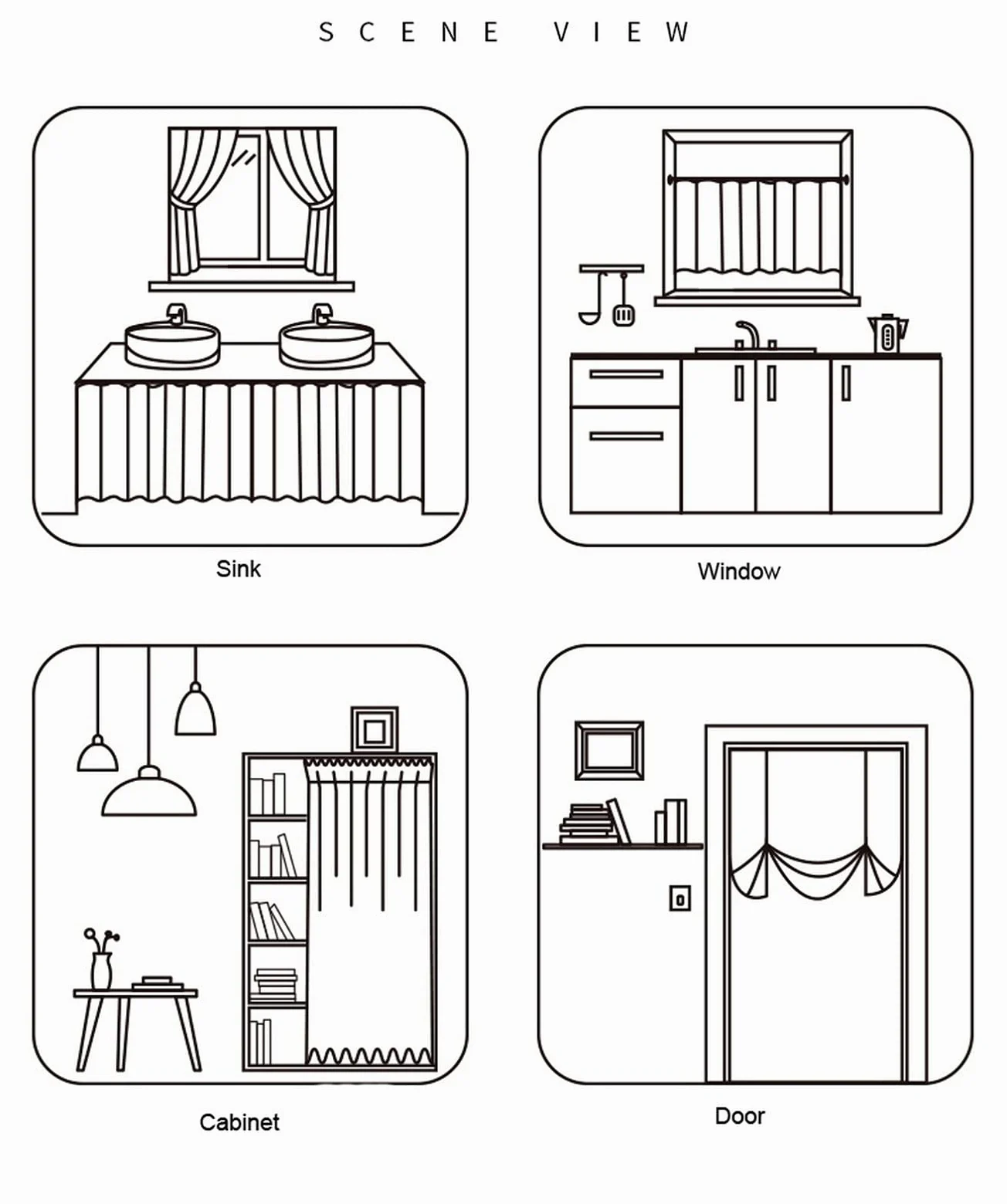 A.Monamour Cortina Cocina Ventana Puerta Corta Pequeña Farmhouse Algodón Lino Encaje Negro Blanco A Cuadros Buffalo Opaco Bolsillo para Varilla Panel Cenefa Rustica Bistro para Dormitorio Café Baño