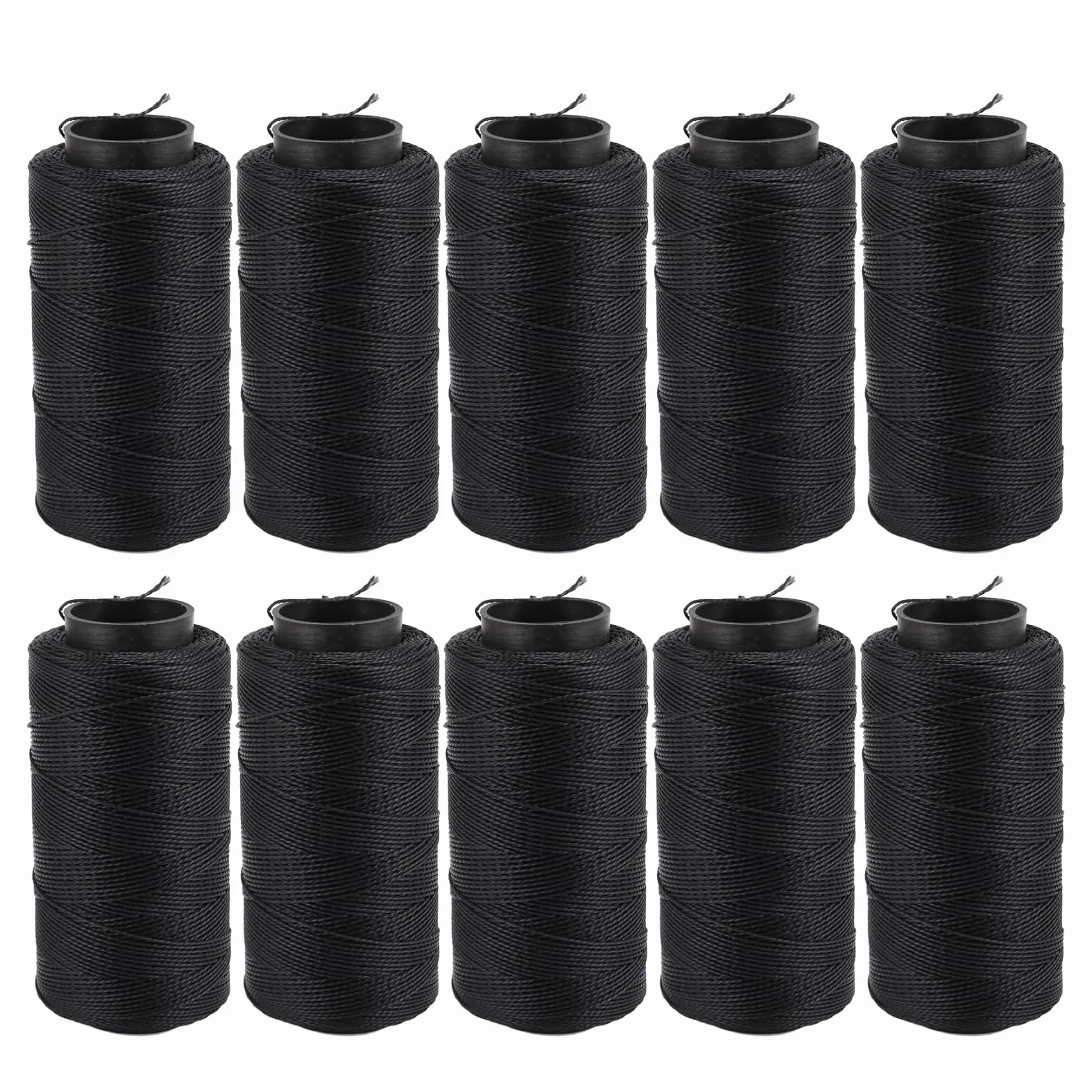 Hilo de Coser Elástico de Alta Resistencia Material de Nylon Impermeable Resistente al Desgaste Hilo Negro Suave para DIY Bordado Acolchado Manualidades Zapatos Neumáticos
