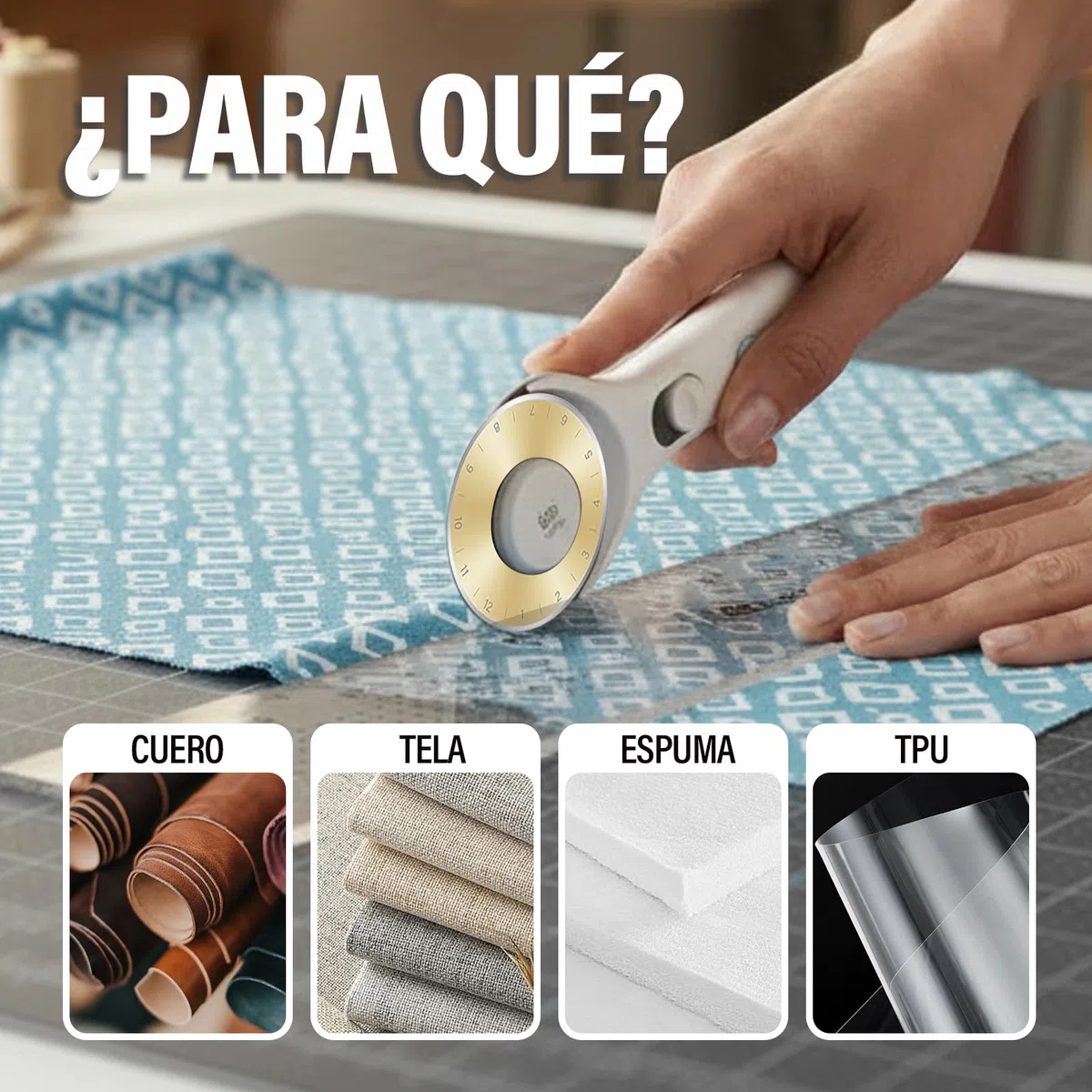 Paquete de 15 cuchillas de corte giratorias con revestimiento de titanio de 45 mm, suministros de acolchado de 45 mm, cuchillas de corte giratorias para tela, compatibles con OLFA, Fiskars