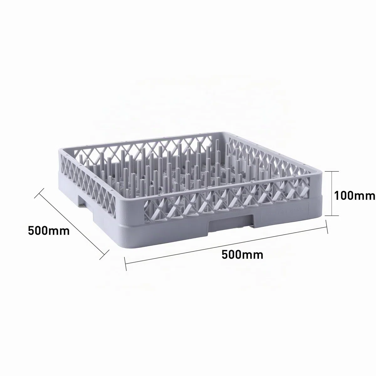 HENDI Cesta de lavavajillas para platos - 500x500x(H)100 mm