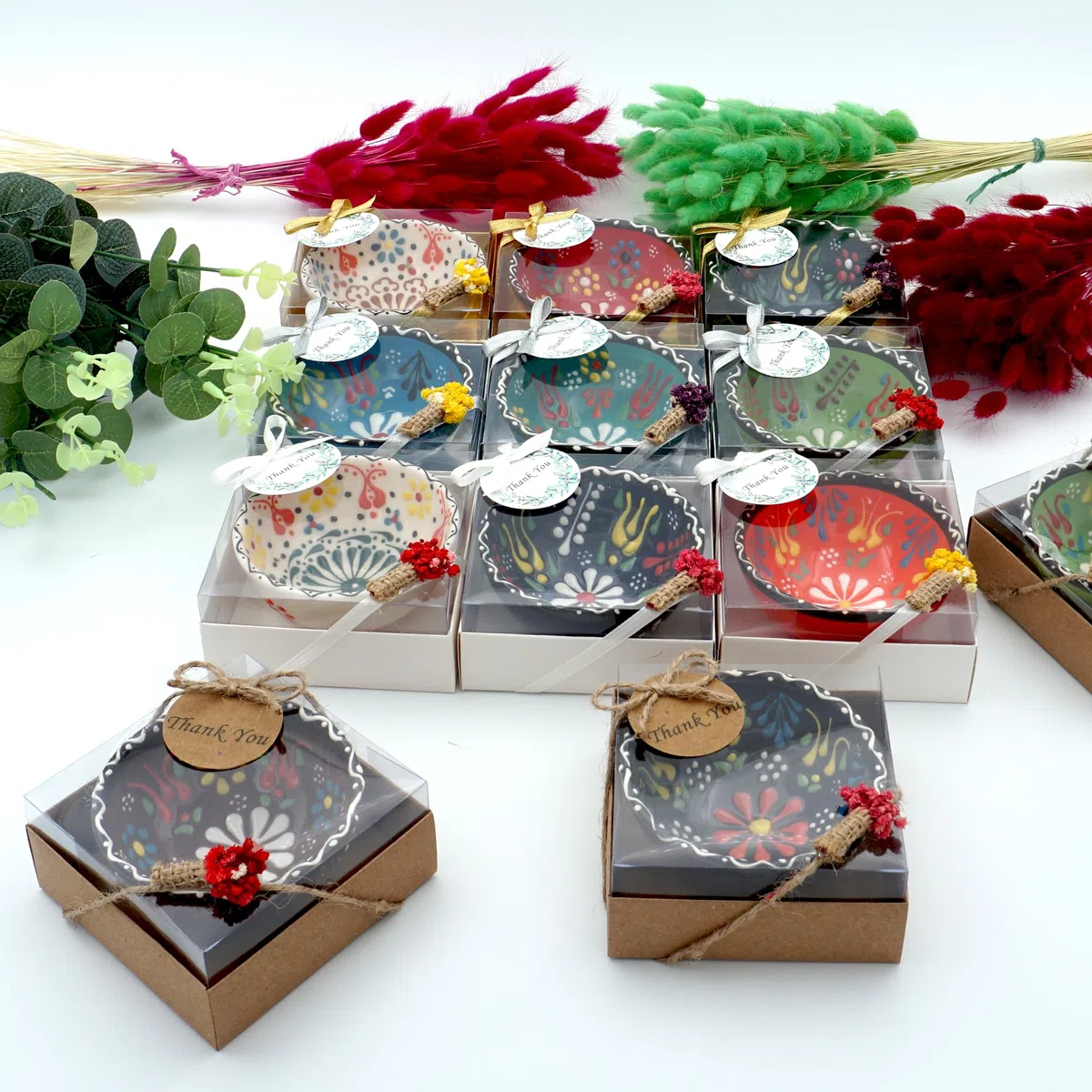 Recuerdos de Boda para Invitados – Cuencos de Cerámica Hechos a Mano | Detalles Elegantes para Bodas, Bautizos y Comuniones, (juego de 30)