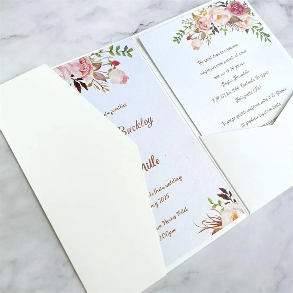 MillaSaw Invitaciones de boda papel marfil mate Sobre de invitación de boda 25pcs Invitaciones de cumpleaños Decoración de fiesta... (marfil mate)