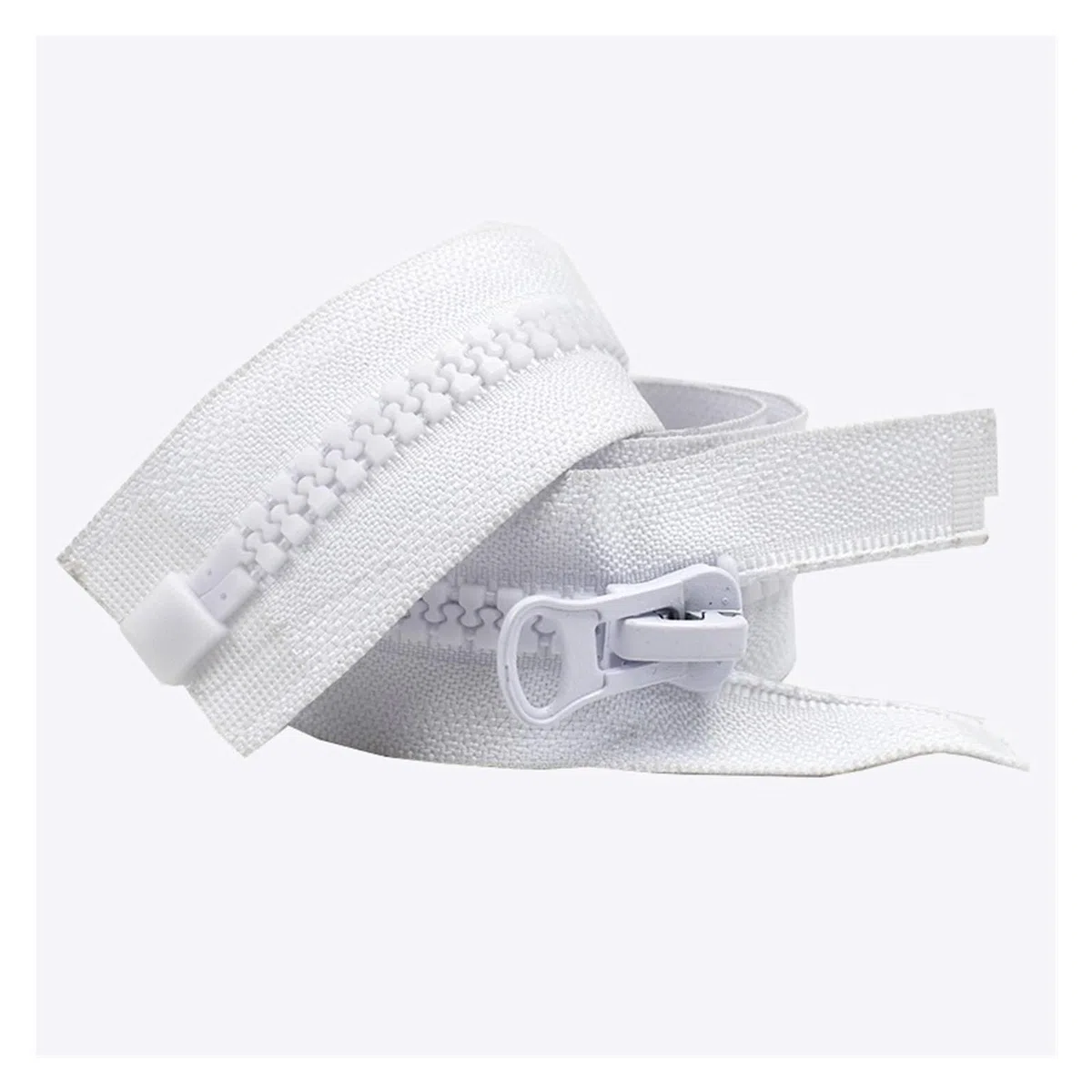 cremalleras para coser, 2 cremalleras blancas y negras de doble cursor con extremo abierto for coser abrigos, ropa, tiendas campaña accesorios bricolaje(White,60CM-NO5)