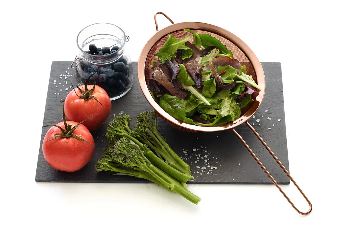 Coladores Premium de Acero Inoxidable 304 con Malla Fina - 8.5/14/20cm - Calidad Profesional - Coladores de Cocina (Bronce Rosado)