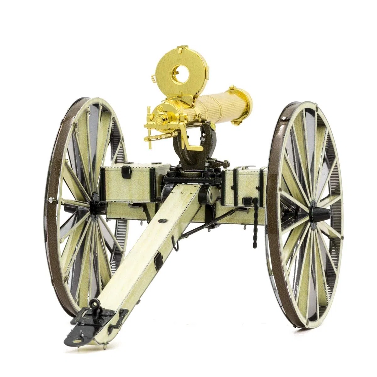 Fascinations Metal Earth Wild West Gatling Gun 3D Metal Model Kit Kit con pinzas