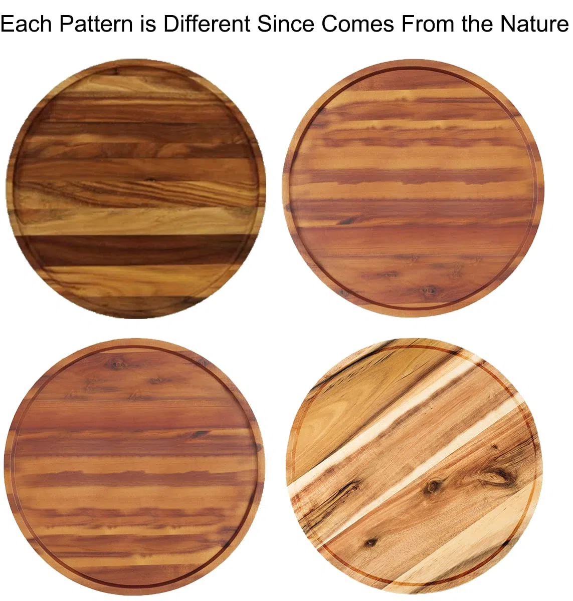 Organizador de madera de acacia Lazy Susan de 12 pulgadas, tocadiscos de cocina para organización de mesa de despensa, dos niveles