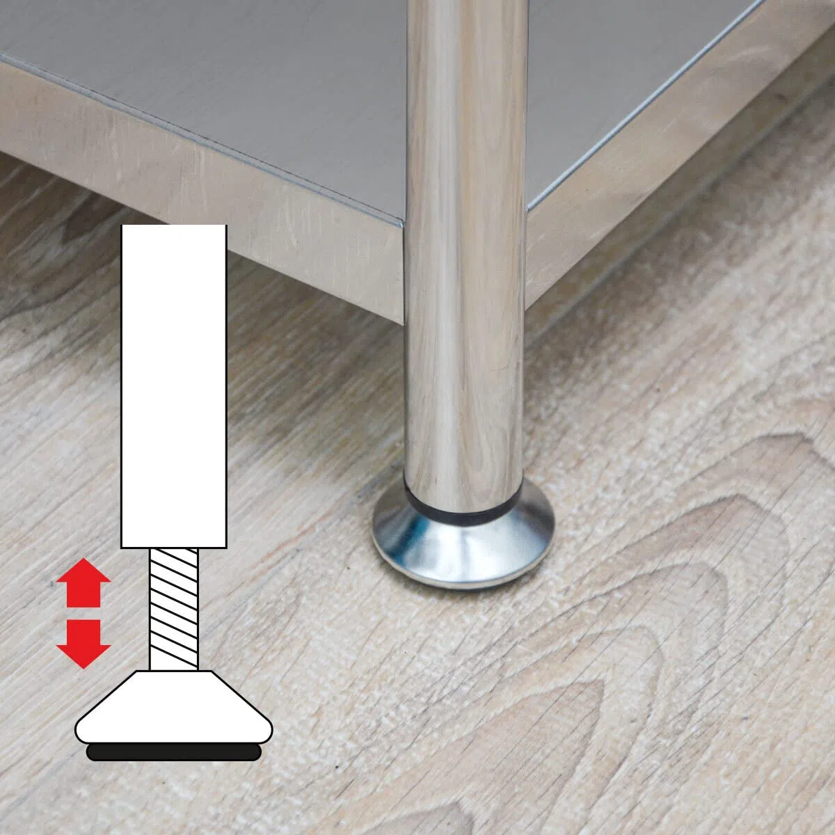 4 Niveles Estanteria Metálica - 160kg Estanteria Almacenaje Acero Inoxidable - 74x41x110 Estante Industrial Metal - Estante de Almacenaje - Estanterias para Trasteros - Organizadores de Cocina