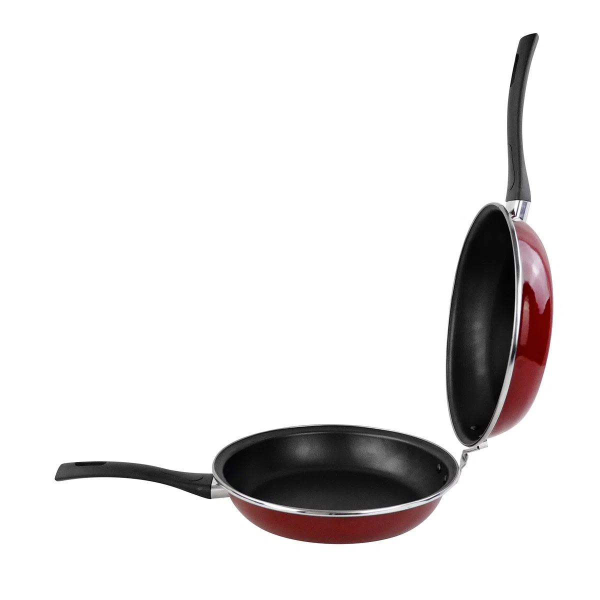 MAGEFESA 1106017 Praga sartén tortilla, Acero esmaltado vitrificado, Inducción y lavavajillas, Rojo, Diámetro 20
