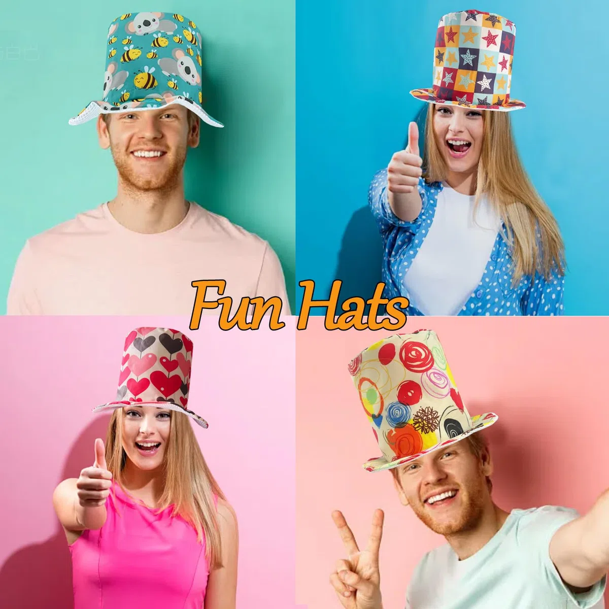12 sombreros divertidos de fiesta con patrones surtidos, sombreros de fiesta de cumpleaños, accesorios para cabina de fotos, sombreros de fiesta locos, accesorios para hombres, mujeres y