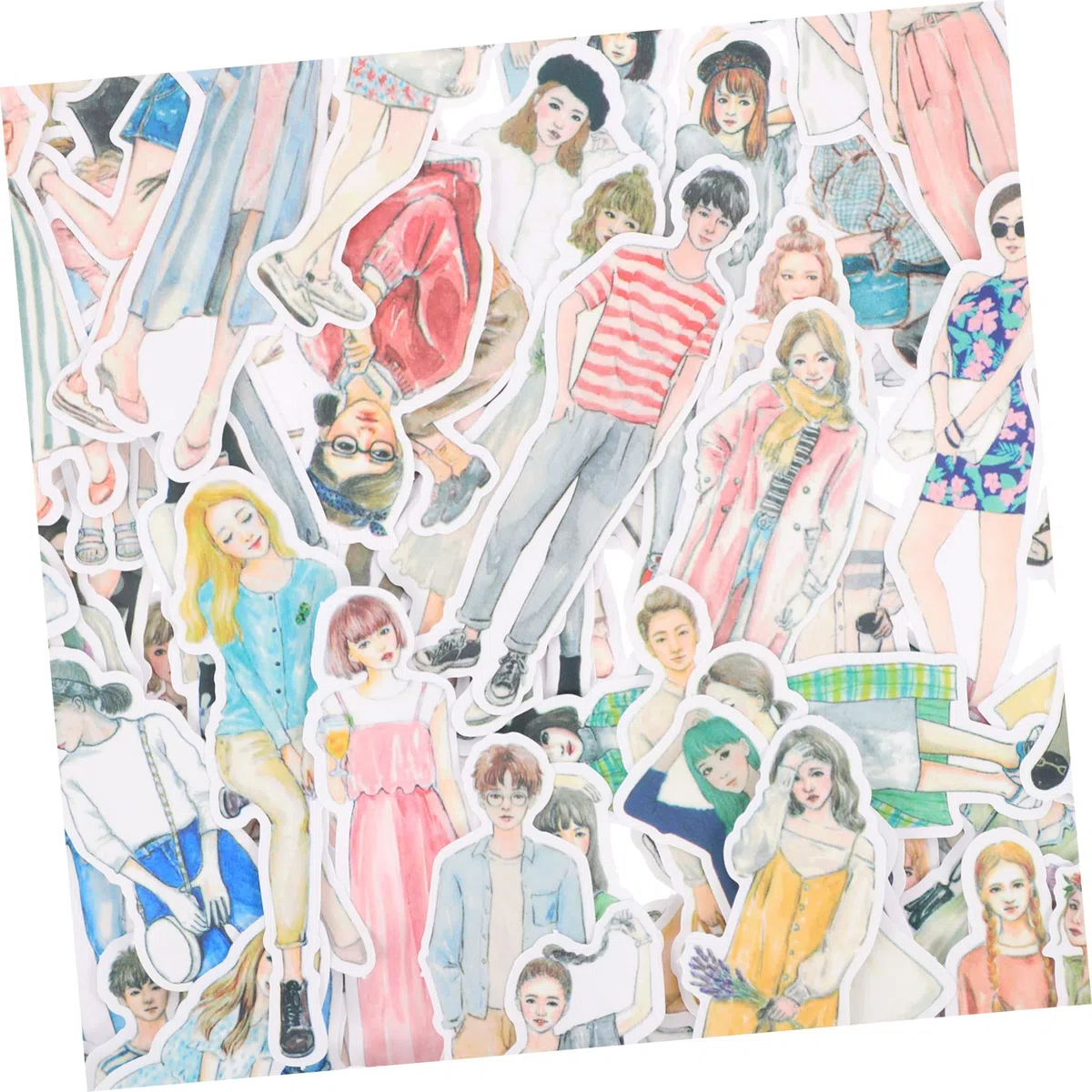 EXCEART 1080 Piezas Niña Pegatinas Álbum De Fotos Pegatinas Etiqueta Del Diario Pegatinas Para Planificador Etiqueta Engomada De Las Chicas De Moda Papel Computadora Hazlo Tu Mismo Viajar
