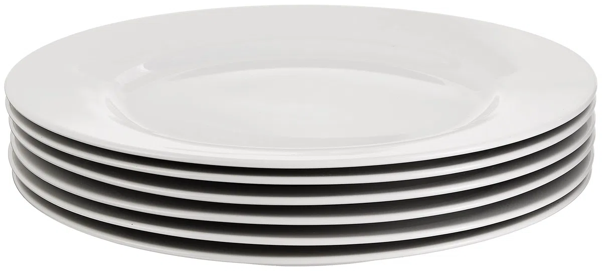 Amazon Basics platos llanos, 6 Unidad, 26.7 cm