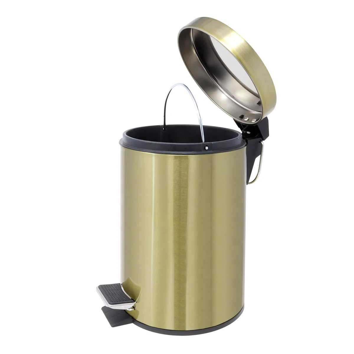 Papelera, Acero Inoxidable, Oro Viejo, 3 l