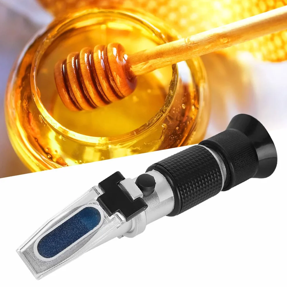 0-80% Brix Meter Refractómetro Función de compensación de Temperatura automática para medir el Contenido de azúcar en Frutas, Jarabe de Arce y Otras Bebidas azucaradas