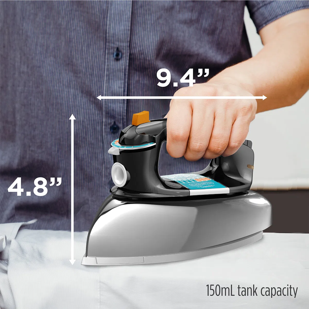 WEPMMJ The Classic Iron Dry & Steam iron Negro - Plancha (Dry & Steam iron, Negro)