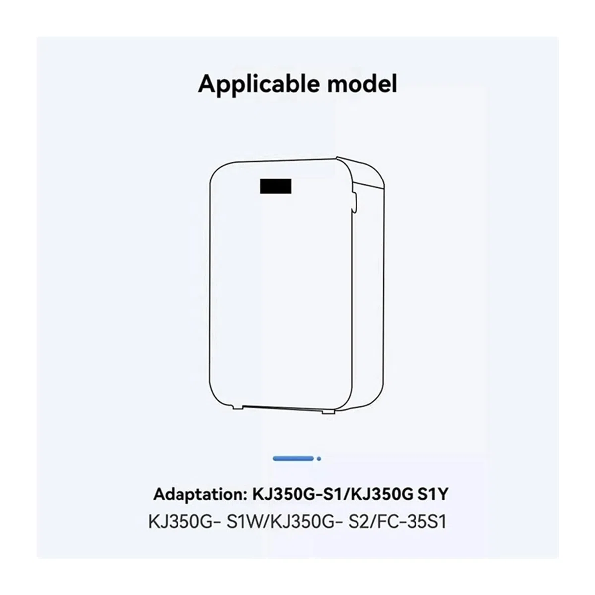 Reemplazo de filtro HEPA compatible con purificador de aire Midea KJ350G-S1/S1Y/S1W/S2 FC-35S1.