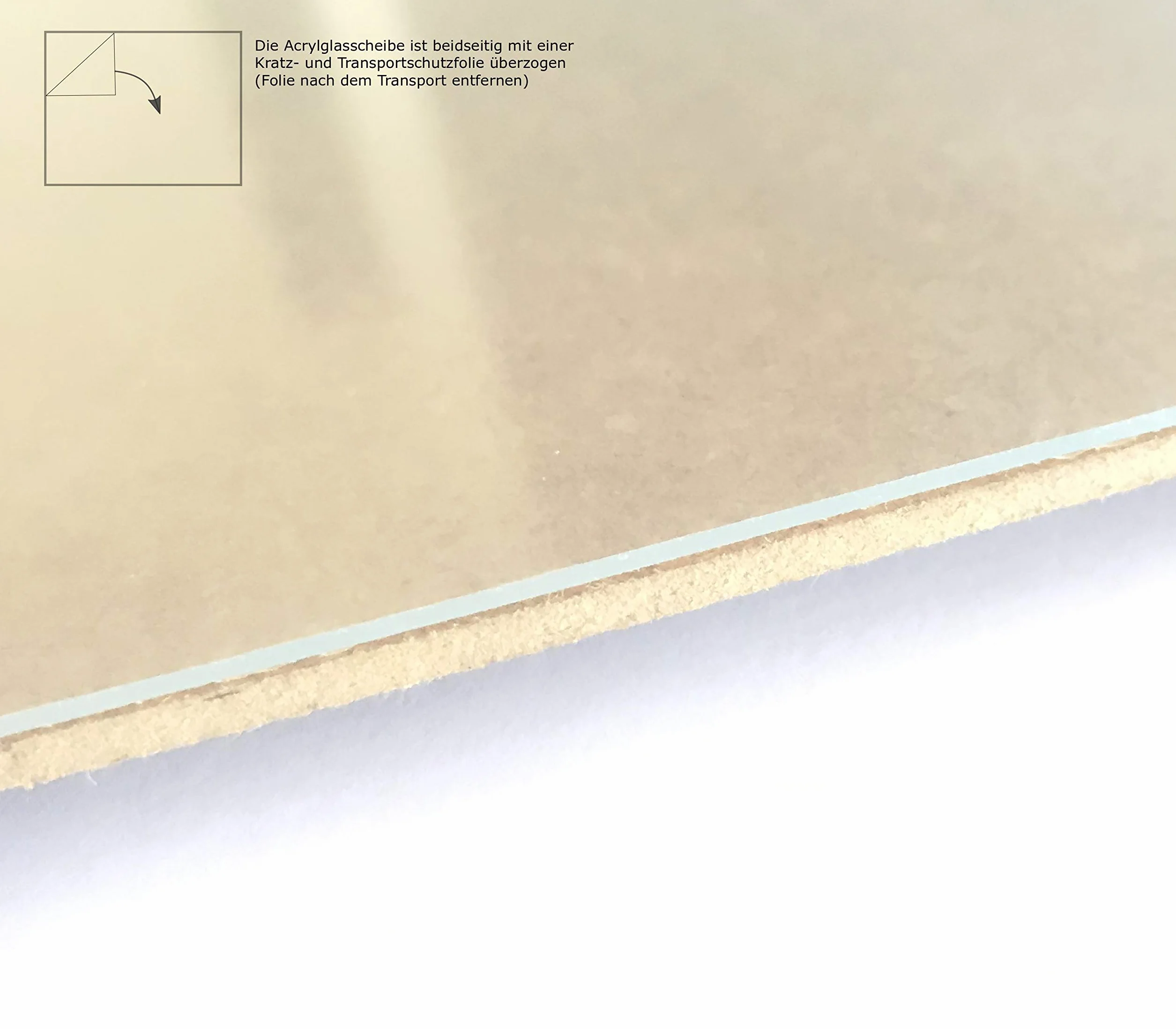 Marco de fotos FRAMO de madera 32 x 47 cm a medida - Hoja de Plata | Tamaño seleccionable | incl. cristal acrílico antirreflejos | Marco para rompecabezas | Foto | Póster
