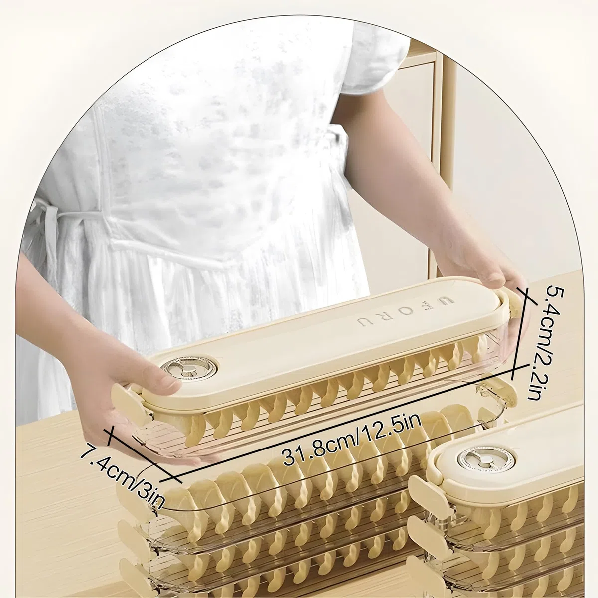Cajas de almacenamiento para nevera con tapas, caja de albóndigas, organizador de refrigerador, almacenamiento apilable con tapas, contenedor portátil de almacenamiento de alimentos de congelación