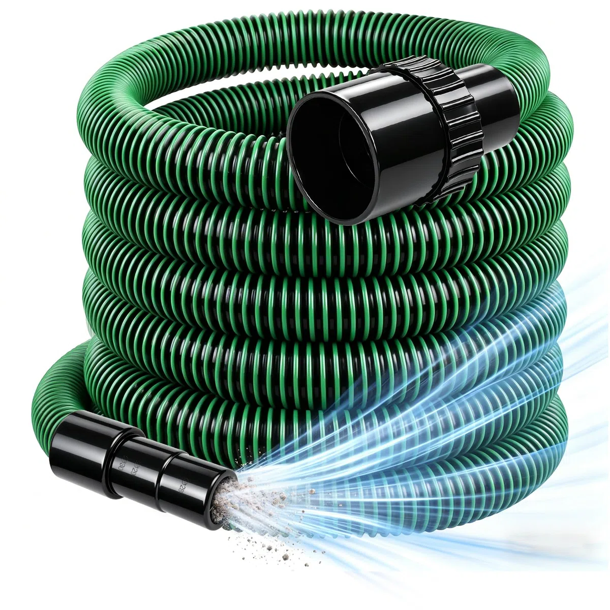 Manguera universal para aspiradora – Manguera de alto rendimiento de 3,5 m/5 m de EVA/PE – Ideal para el jardín, el taller y aspiradoras para sólidos y líquidos (5 m)