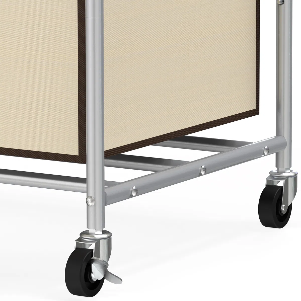 DecoBros - Carrito clasificador de ropa sucia de 3 bolsas con barra para colgar