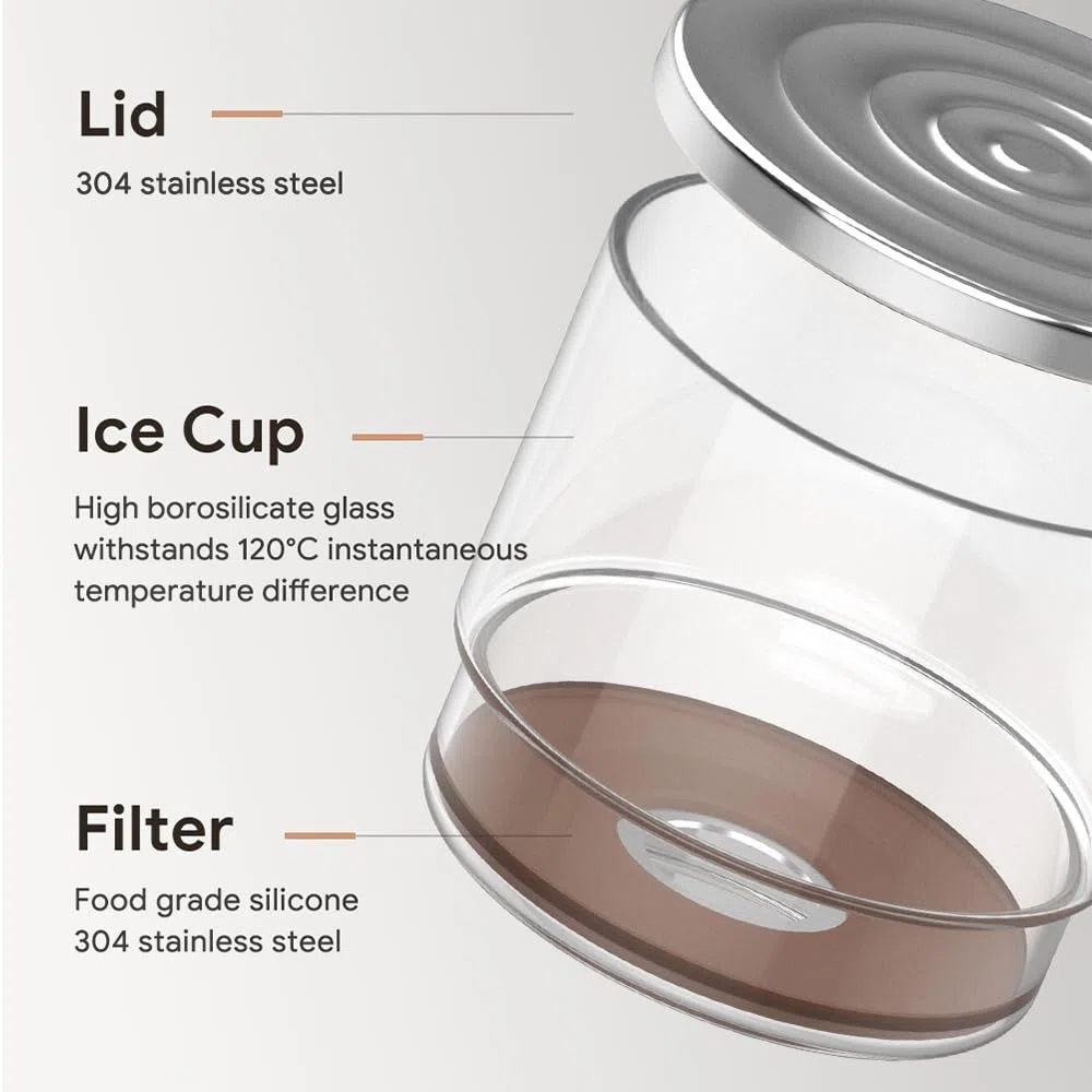Cafetera de Goteo en Frío con Filtro Acero Inoxidable, 300ml Goteo para Café Fríos, Cafés Frío por Goteos, Cafetera de Goteos Coffee para Té y Café Helado, Fácil de Usar y Limpiar