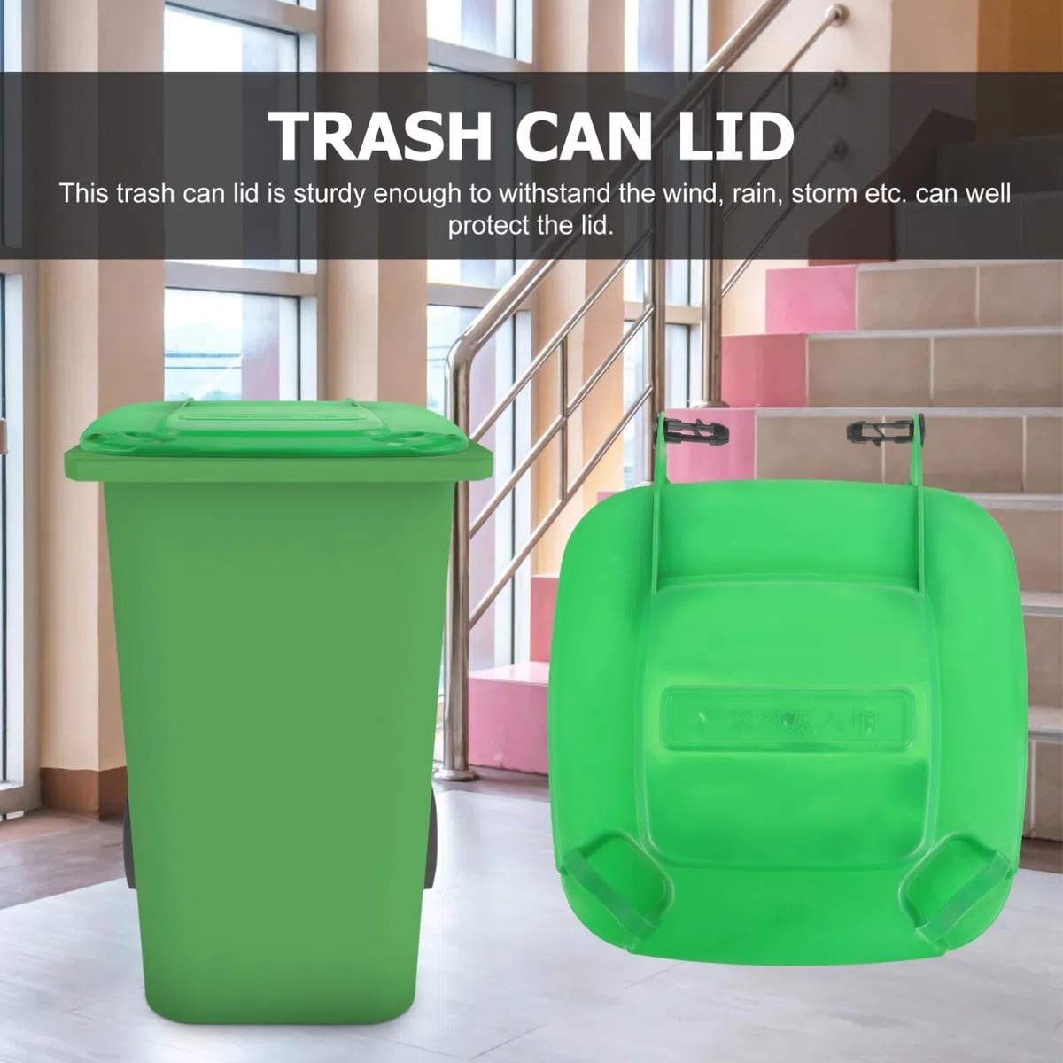 Baluue tapa de bote de basura plástico cubretodo Tapadera de plástico contenedor de basura en la acera gestión de tapa para bote de basura tapa para papelera espesar Accesorios protector