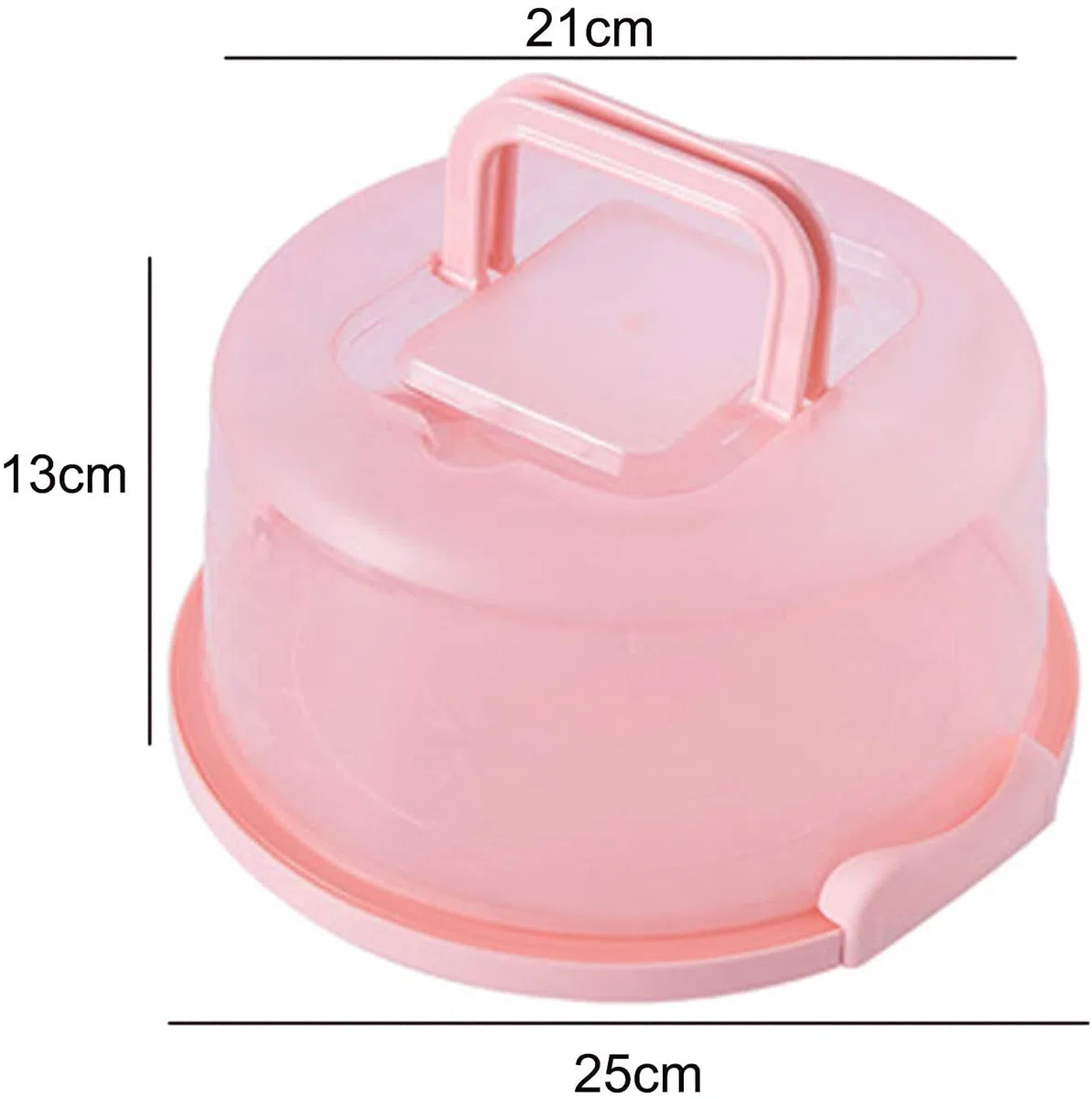 Porta Tartas Redondo,Rosa Caja Tarta Recipiente Para Portador De La Torta Redonda PortáTil Recipiente Para Conservar Y Transportar Tartas (Rosa, Pp, 25 * 21 * 13 Mm)