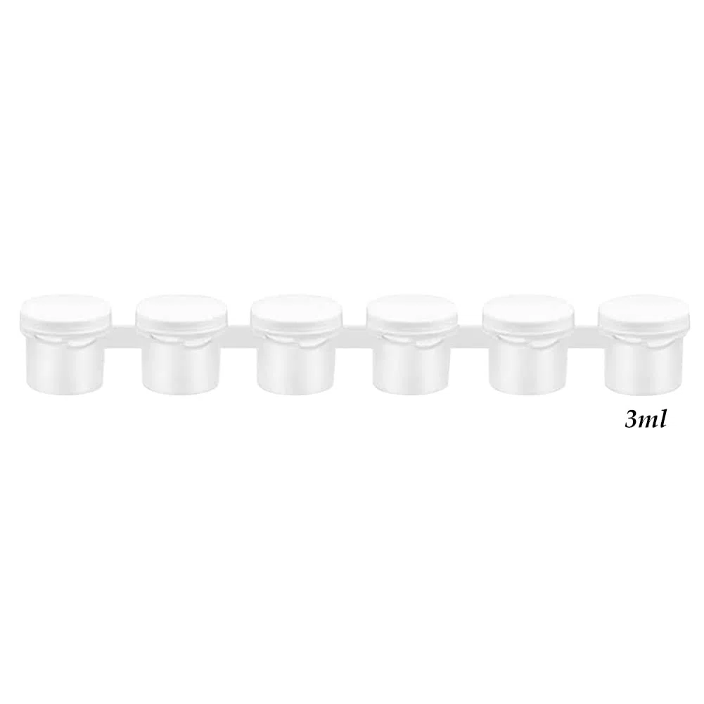 Kiuiom Botes Tazas de Pintura, Tiras Almacenamiento Pintura, Tiras de Pintura Vacías, 60Macetas Mini Recipientes de Almacenamiento Vasos de Pintura de Plástico con Tapas Mini Botes Pintura con Tapas