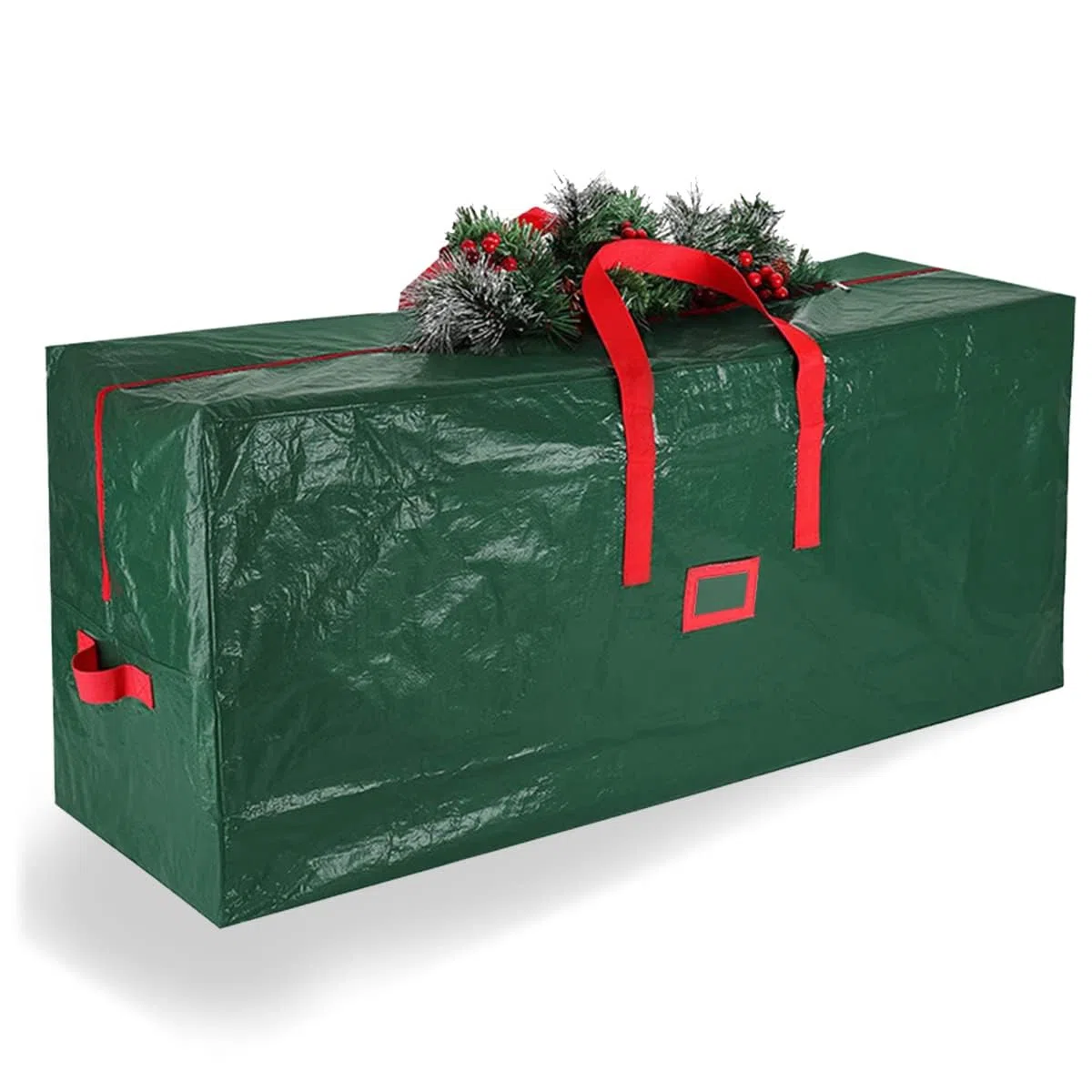 Bolsa para árbol de Navidad Hillylolly Bolsa de Almacenamiento para Árbol de Navidad, Grande Bolsa de Almacenamiento Impermeable, Mango Reforzado, Funda para árbol de navidad (162 * 38 * 75cm)
