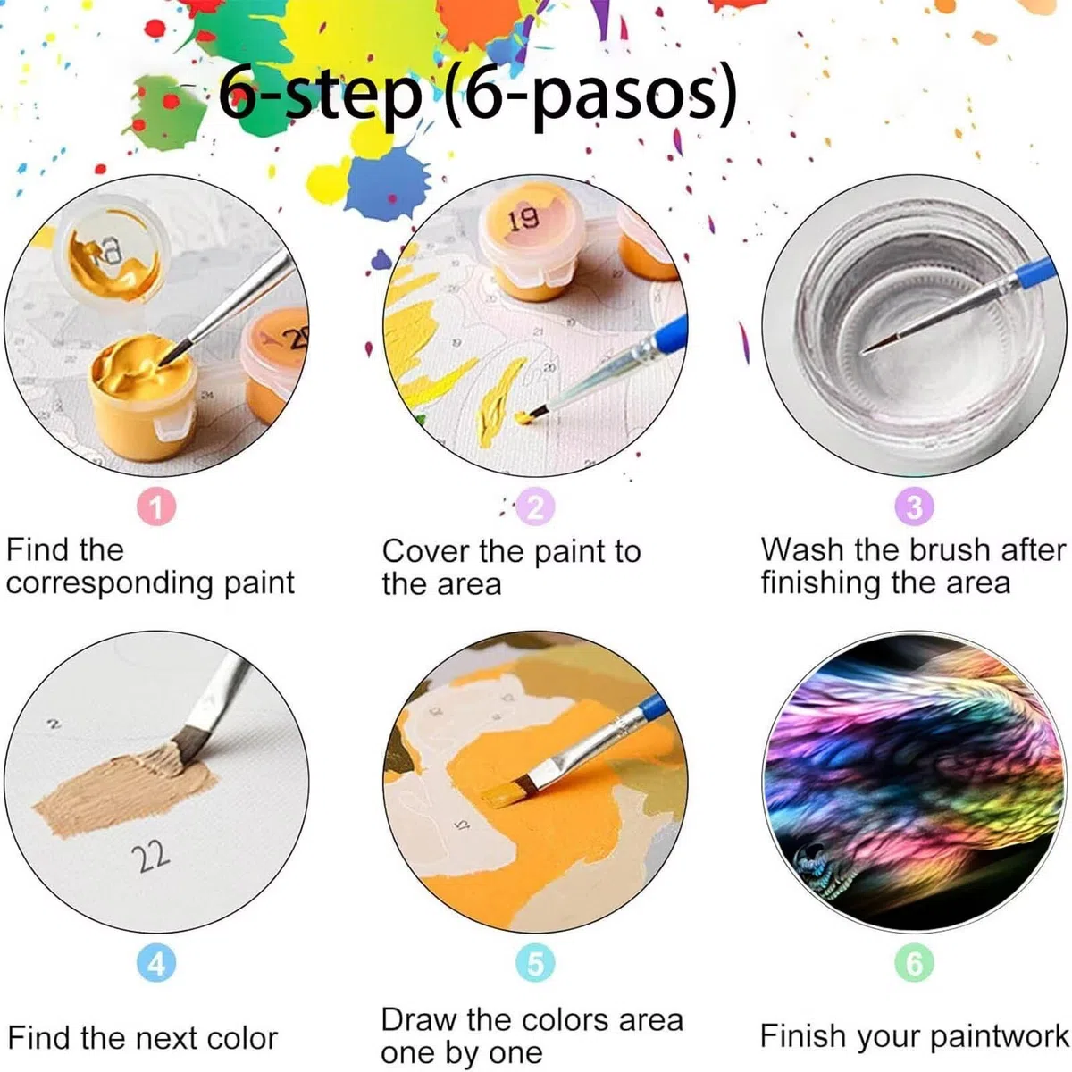 Pintar por Numeros Adultos Halcón, Pintar por Numeros Niños Kit Manualidades Adultos Abstracto Cuadros para Pintar por Numeros Pintura Acrílico, Cuadros Decoracion Salon Modernos 80X160cm 7w-4-6